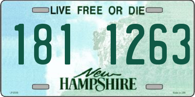 NH license plate 1811263