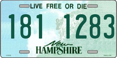 NH license plate 1811283