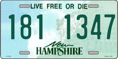 NH license plate 1811347