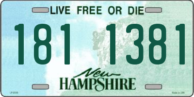 NH license plate 1811381