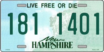 NH license plate 1811401