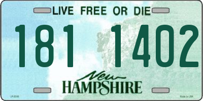 NH license plate 1811402