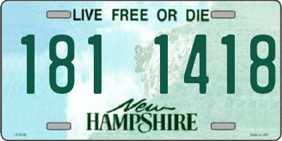 NH license plate 1811418