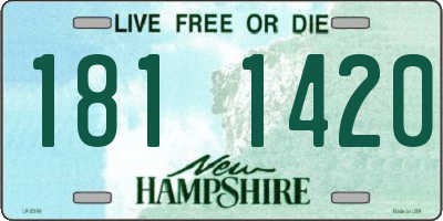 NH license plate 1811420