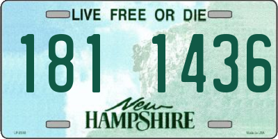 NH license plate 1811436