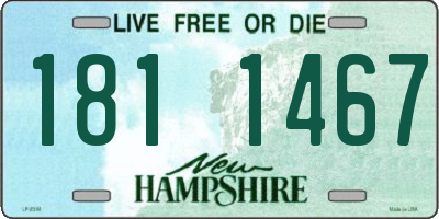 NH license plate 1811467