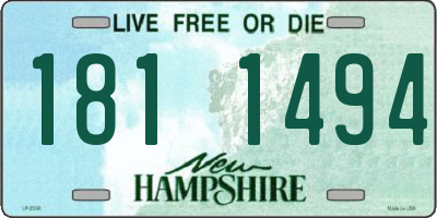 NH license plate 1811494