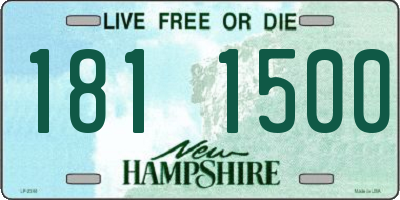 NH license plate 1811500