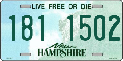 NH license plate 1811502