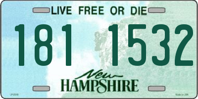NH license plate 1811532