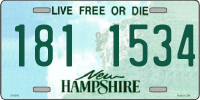 NH license plate 1811534