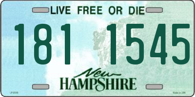NH license plate 1811545