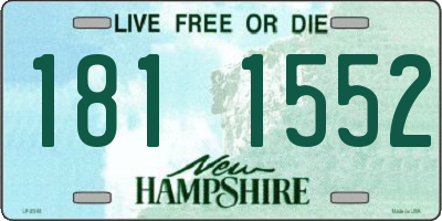 NH license plate 1811552