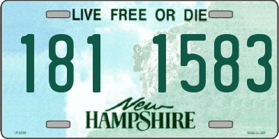 NH license plate 1811583