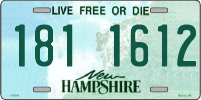 NH license plate 1811612