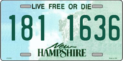 NH license plate 1811636