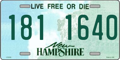 NH license plate 1811640