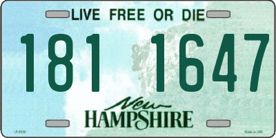 NH license plate 1811647