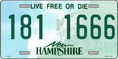 NH license plate 1811666
