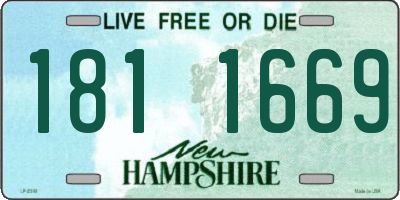 NH license plate 1811669