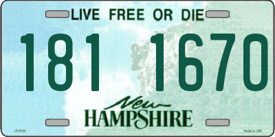 NH license plate 1811670