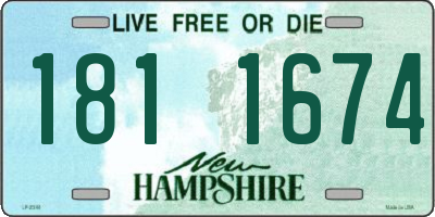 NH license plate 1811674