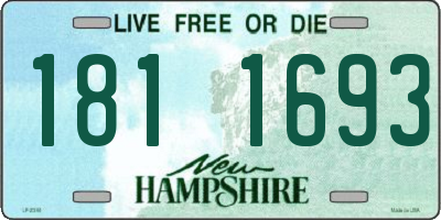 NH license plate 1811693