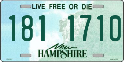 NH license plate 1811710