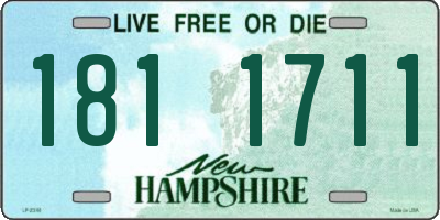 NH license plate 1811711