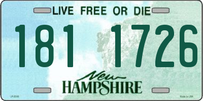 NH license plate 1811726