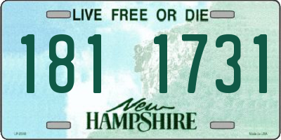 NH license plate 1811731