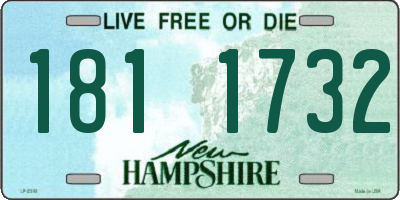 NH license plate 1811732