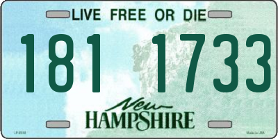 NH license plate 1811733