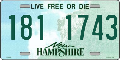 NH license plate 1811743