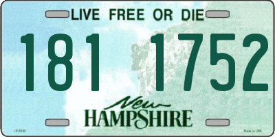 NH license plate 1811752