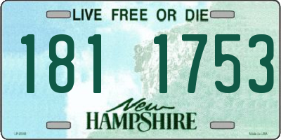 NH license plate 1811753