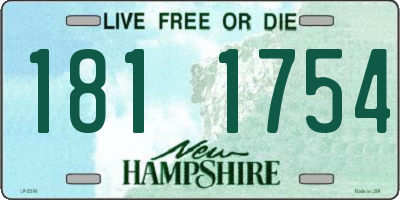 NH license plate 1811754
