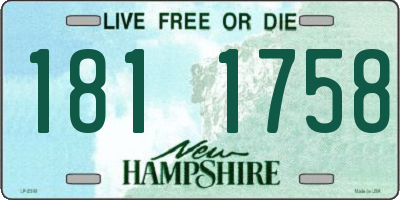 NH license plate 1811758
