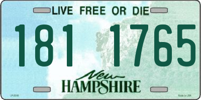 NH license plate 1811765