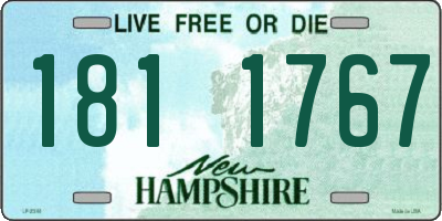 NH license plate 1811767