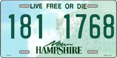 NH license plate 1811768