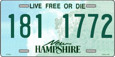 NH license plate 1811772
