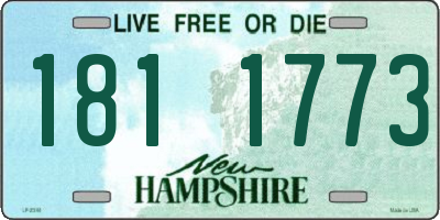 NH license plate 1811773