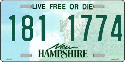 NH license plate 1811774