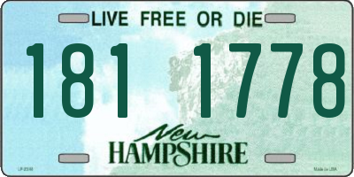 NH license plate 1811778