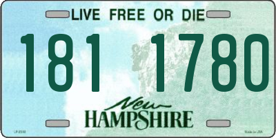 NH license plate 1811780