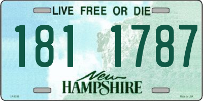NH license plate 1811787