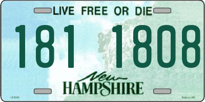 NH license plate 1811808