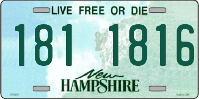NH license plate 1811816