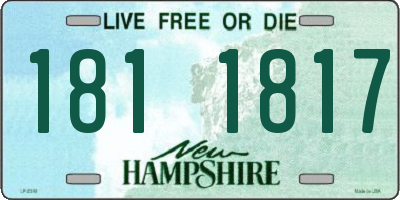NH license plate 1811817